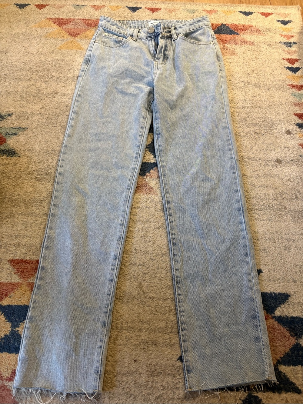 superdown Pale Blue Straight Leg Jeans